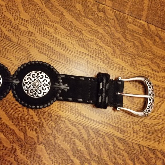 Brighton Suede Leather Belt Sz 40 - Picture 4 of 6